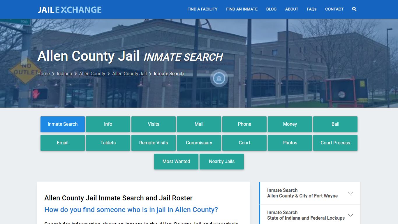 Inmate Search: Roster & Mugshots - Allen County Jail, IN - Jail Exchange